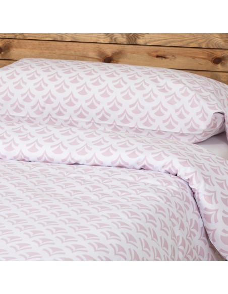 Funda nórdica algodón Etea malva