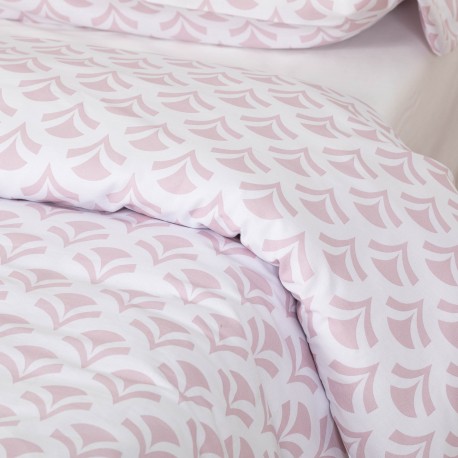 Funda nórdica algodón Etea malva