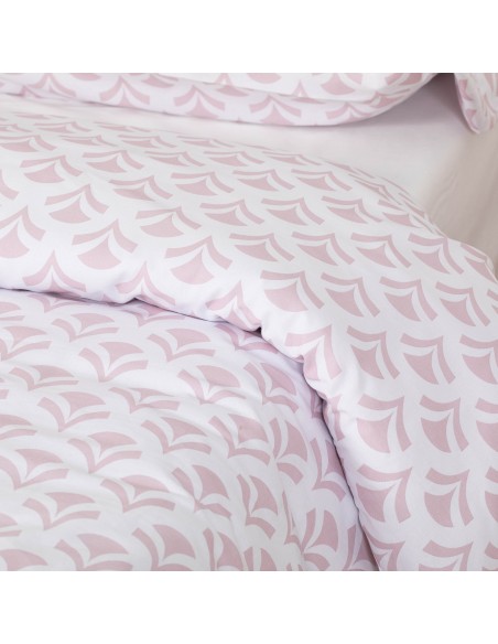 Funda nórdica algodón Etea malva