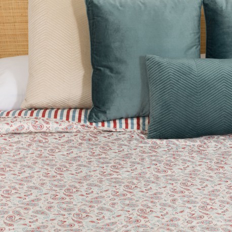 Colcha bouti Campiña indigo