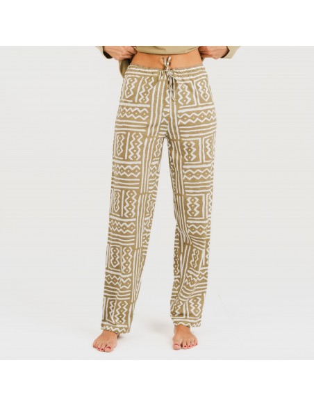 Pijama largo algodón Vinuesa arena