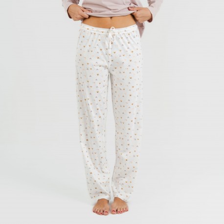 Pijama largo algodón Isita malva