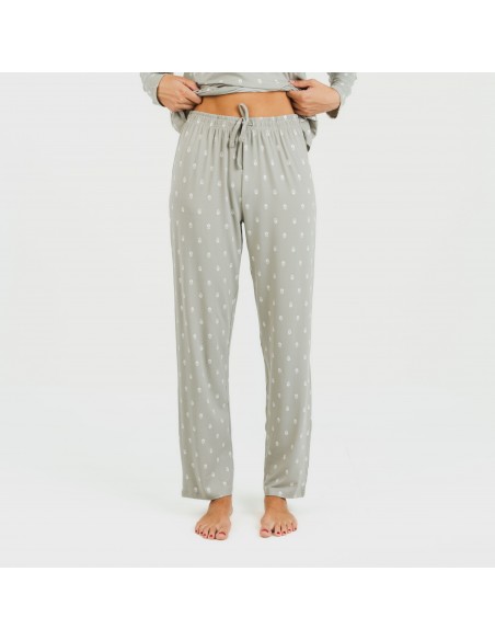 Pijama largo mujer soft Baby verde caceria