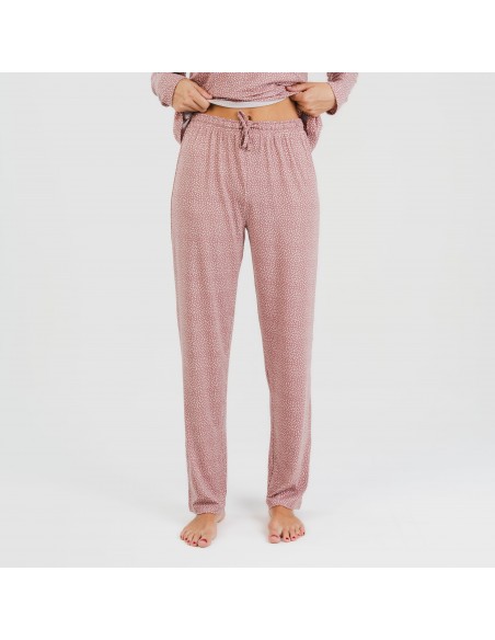 Pijama largo mujer soft Lolenda malva rosa
