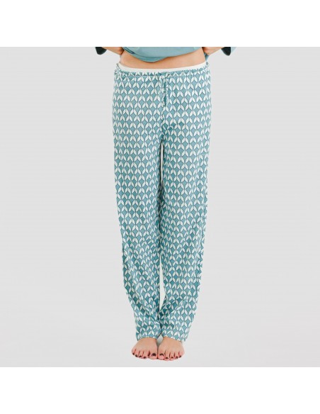 Pijama largo algodón Alino indigo