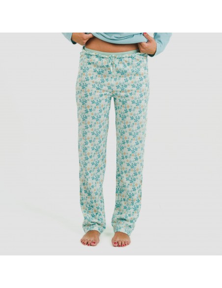 Pijama largo algodón Martinuca agua marina