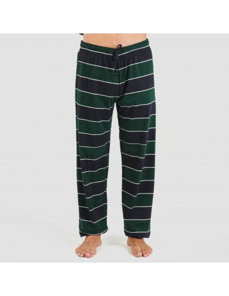 Pijama largo algodón hombre Lorenzo verde