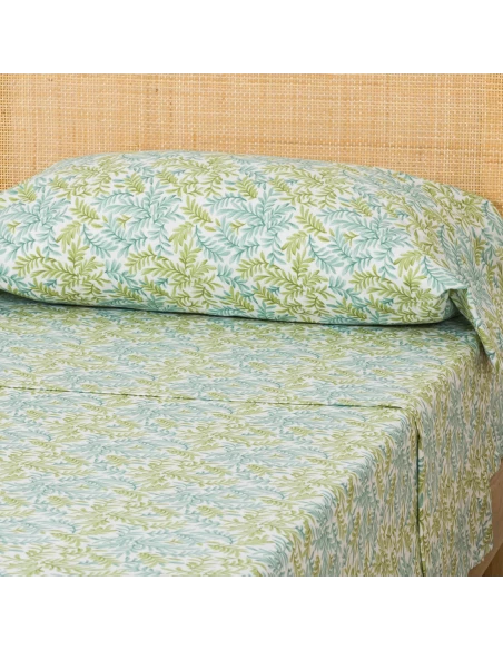 Juego de sábanas algodón Zafra verde