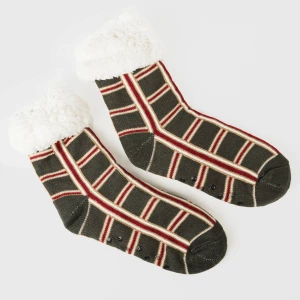 Calcetines mujer Cuadro Nelby verde caceria 2