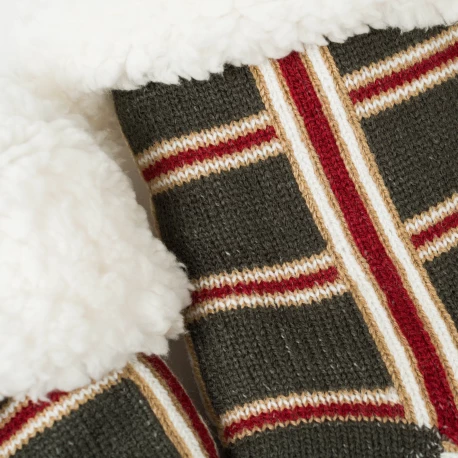 Calcetines mujer Cuadro Nelby verde caceria