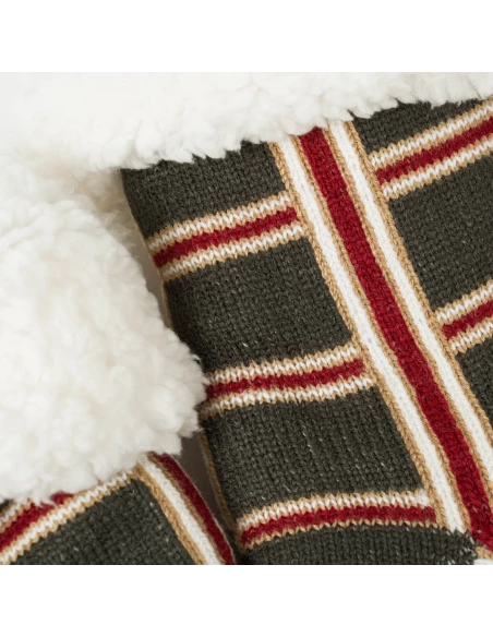 Calcetines mujer Cuadro Nelby verde caceria