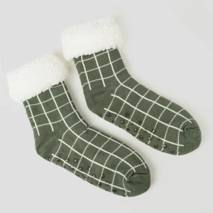 Calcetines hombre Cuadro Pruden verde caceria 2