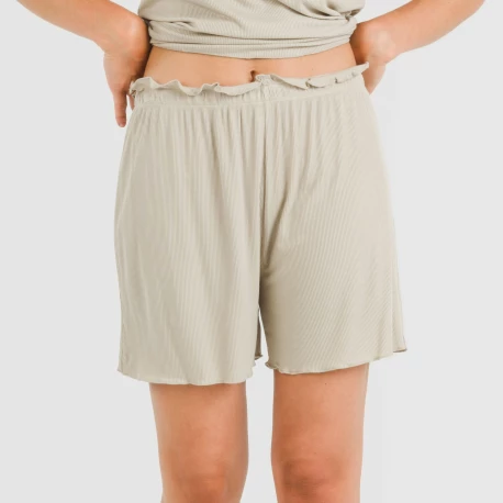 Pijama corto de manga corta mujer canale viscosa liso