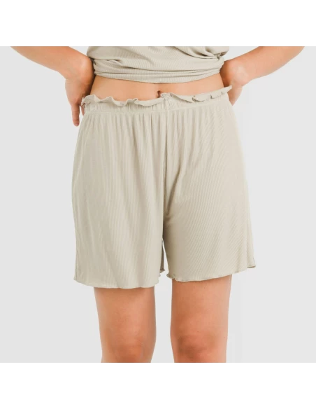 Pijama corto de manga corta mujer canale viscosa liso