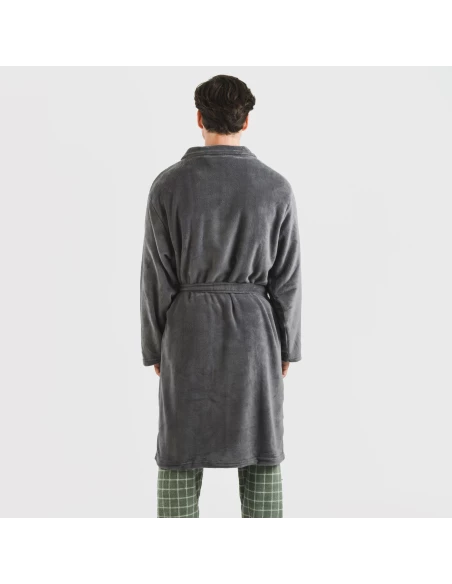 Bata coral hombre lisa