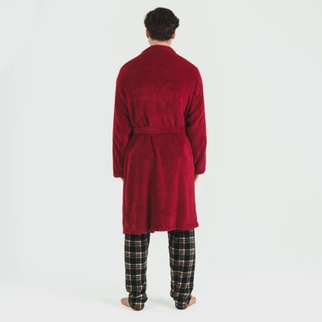 Bata coral hombre lisa