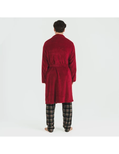 Bata coral hombre lisa