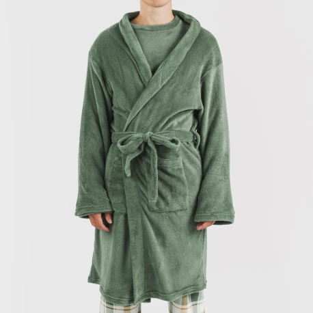 Bata coral hombre lisa