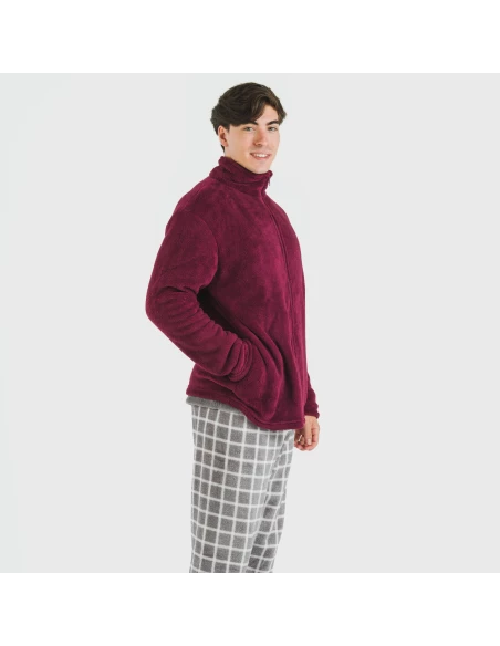 Sudadera coral hombre lisa