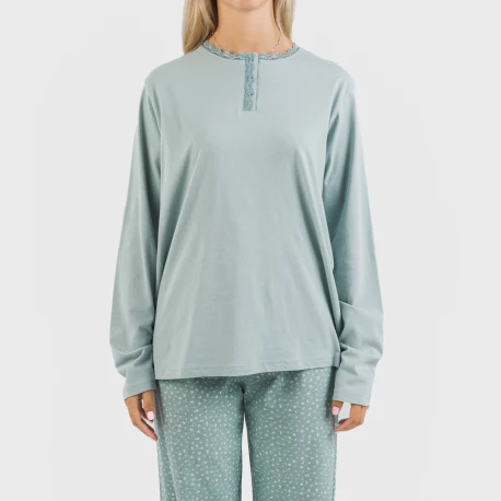 Pijama largo algodón Anita indigo