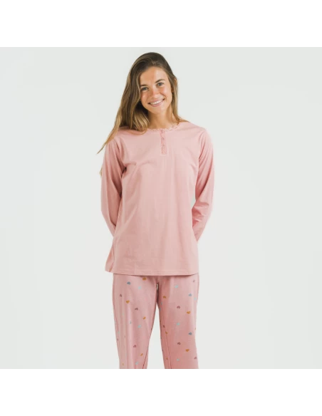 Pijama largo algodón Mapita rosa