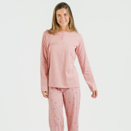 Pijama largo algodón Mapita rosa