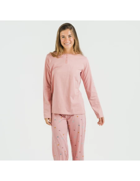 Pijama largo algodón Mapita rosa