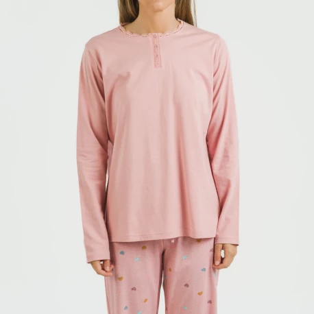 Pijama largo algodón Mapita rosa