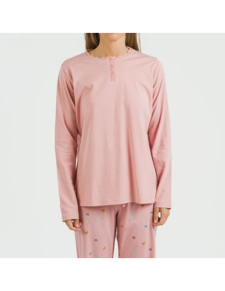 Pijama largo algodón Mapita rosa