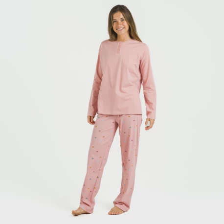 Pijama largo algodón Mapita rosa