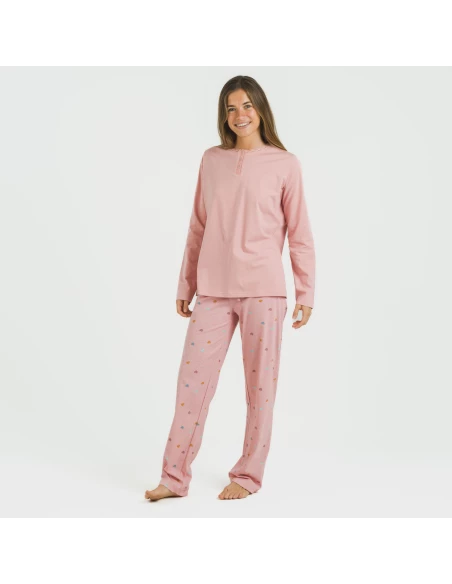 Pijama largo algodón Mapita rosa