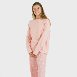 Pijama largo algodón Nubecita rosa 2