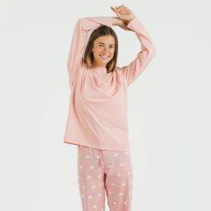 Pijama largo algodón Nubecita rosa