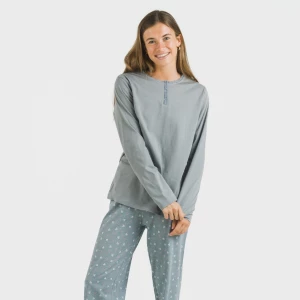 Pijama largo algodón Lives indigo