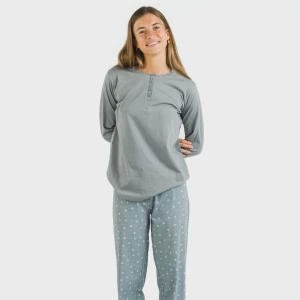 Pijama largo algodón Lives indigo 2