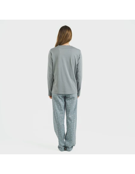 Pijama largo algodón Lives indigo