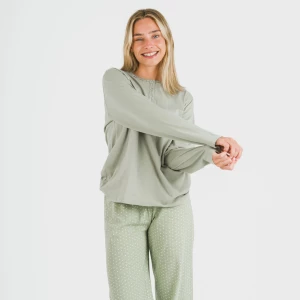 Pijama largo algodón Steve verde caceria