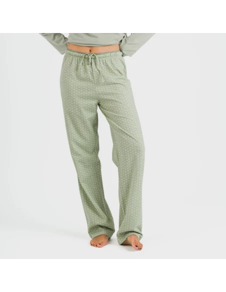 Pijama largo algodón Steve verde caceria