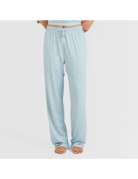 Pijama largo mujer soft Ambarina celeste