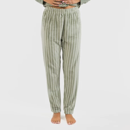 Pijama terciopelo Raya Astria verde cacería