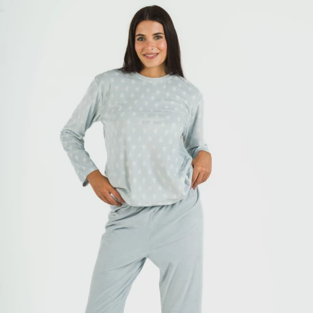 Pijama terciopelo Nemo celeste