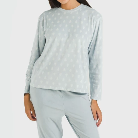 Pijama terciopelo Nemo celeste