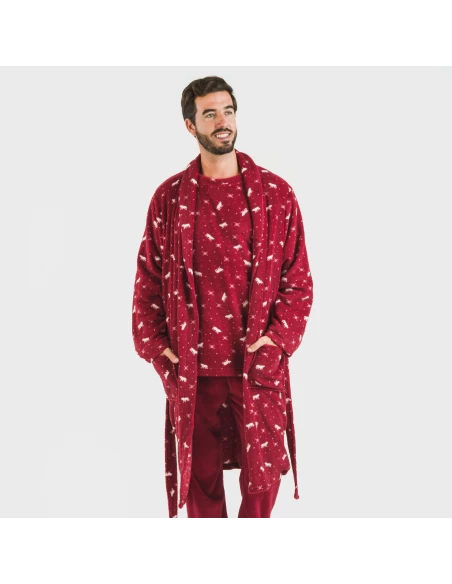 Bata coral hombre Cody burdeos