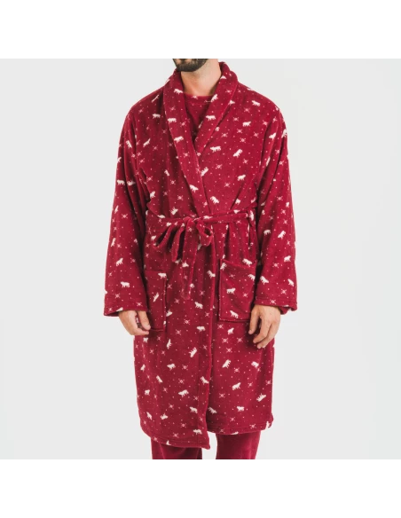 Bata coral hombre Cody burdeos