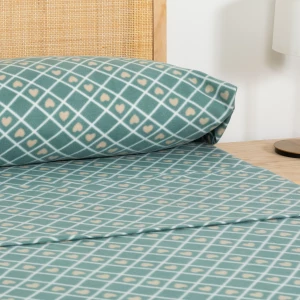 Juego de sábanas pirineo Ilenia verde seco