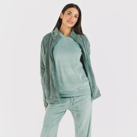 Sudadera terciopelo lisa