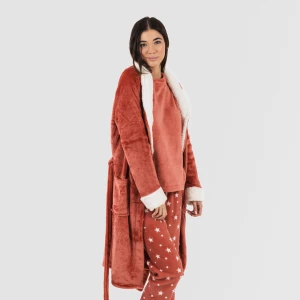 Bata terciopelo sherpa lisa 2