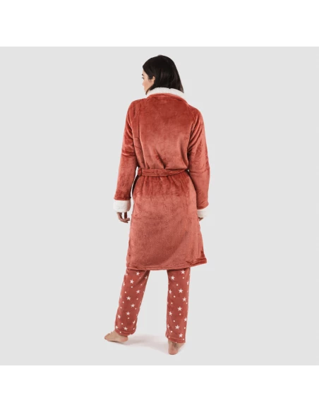 Bata terciopelo sherpa lisa