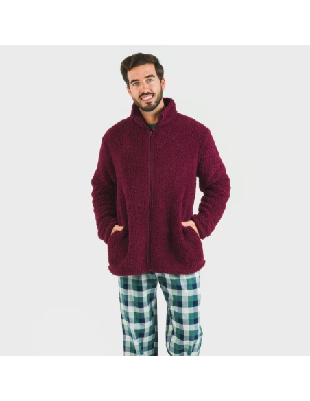 Sudadera sherpa hombre lisa