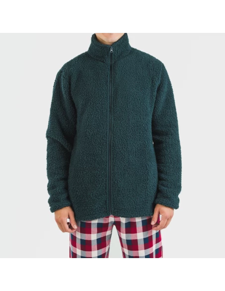 Sudadera sherpa hombre lisa